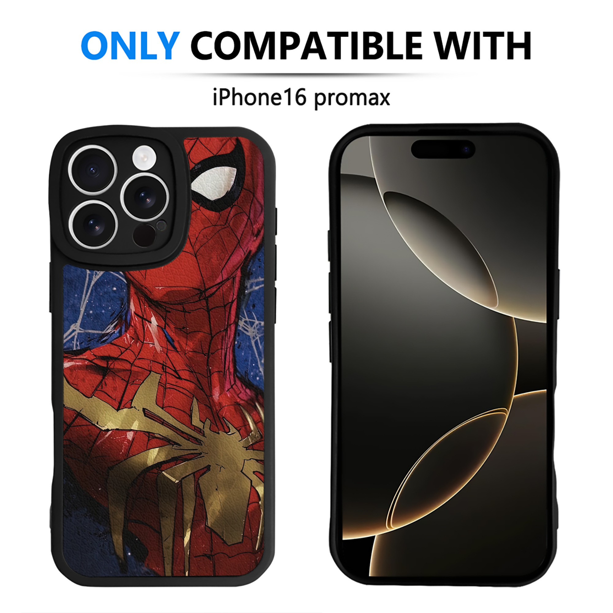 Spider Man スパイダーマン 【iPhone 16シリーズ対応】シリコンスマホケース（レザー調） 材質：シリコン